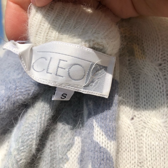Cleo Angora Wool Floral Woman’s Sweater Sm - Picture 5 of 5